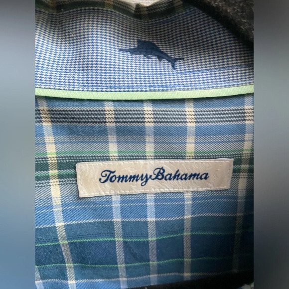 Tommy Bahama silk  cotton collar button up long sleeved shirt Sz XXL - Picture 4 of 9